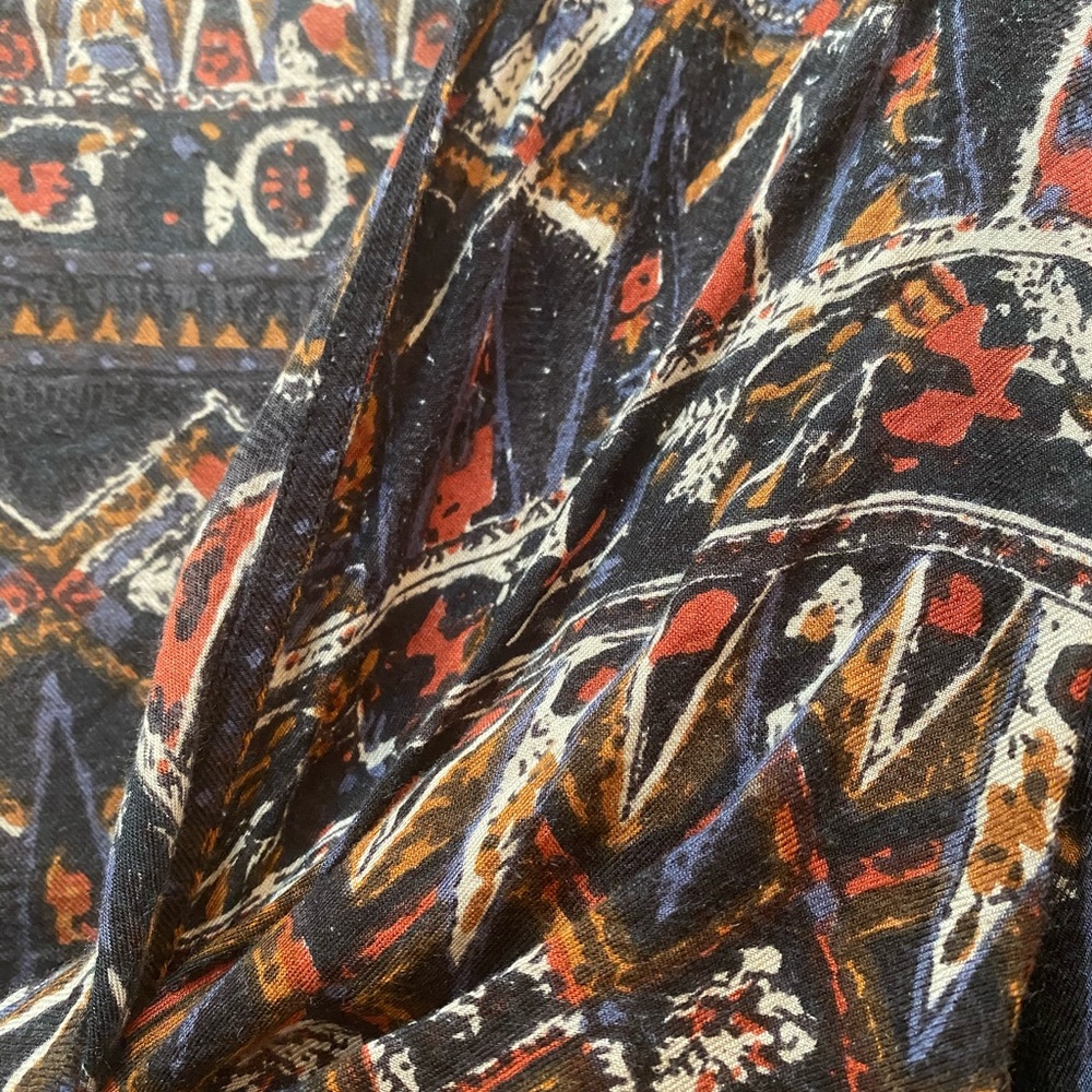 Volcom Aztec Wrap Blouse With Bubble Sleeves - image 2